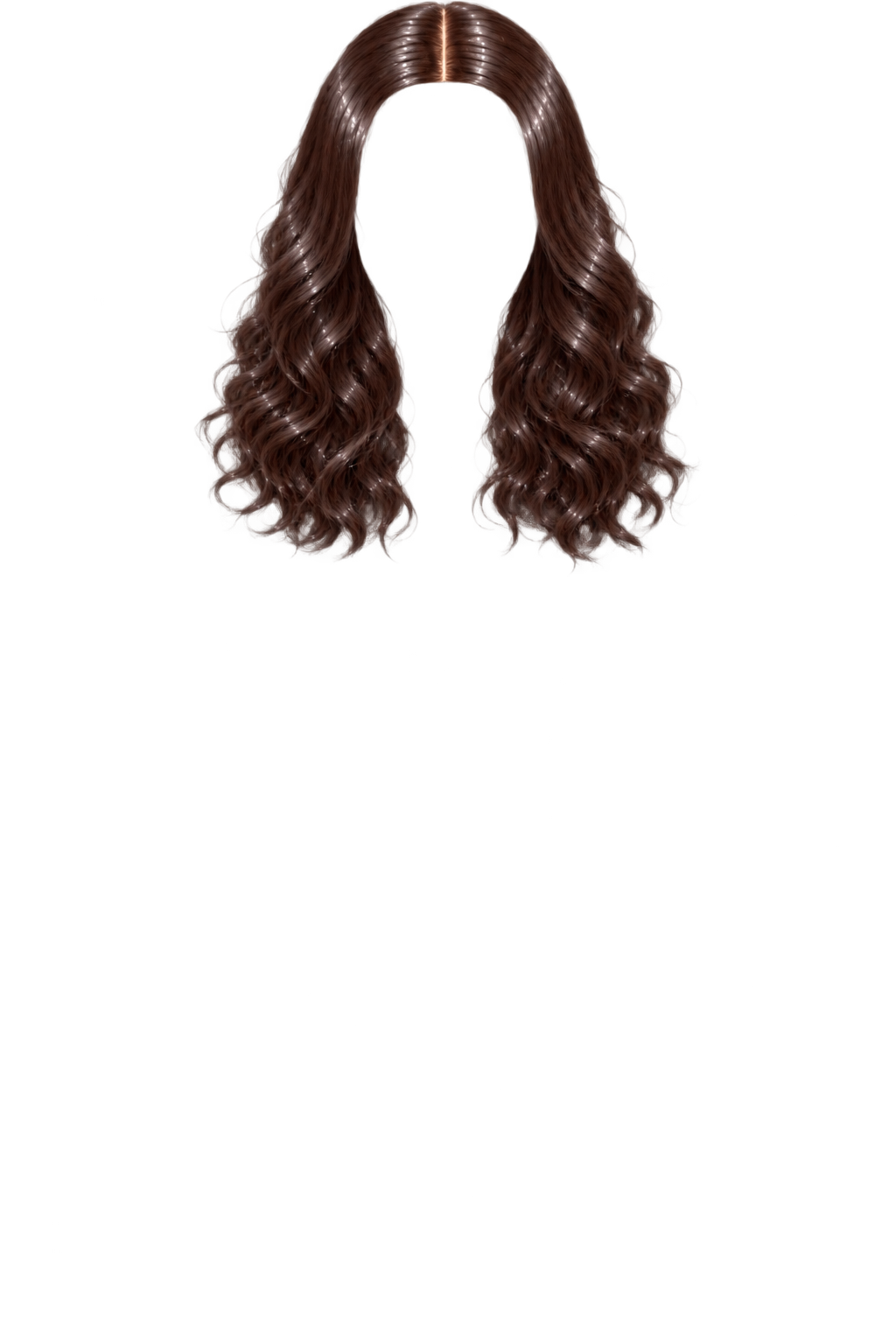 Curly medium hair