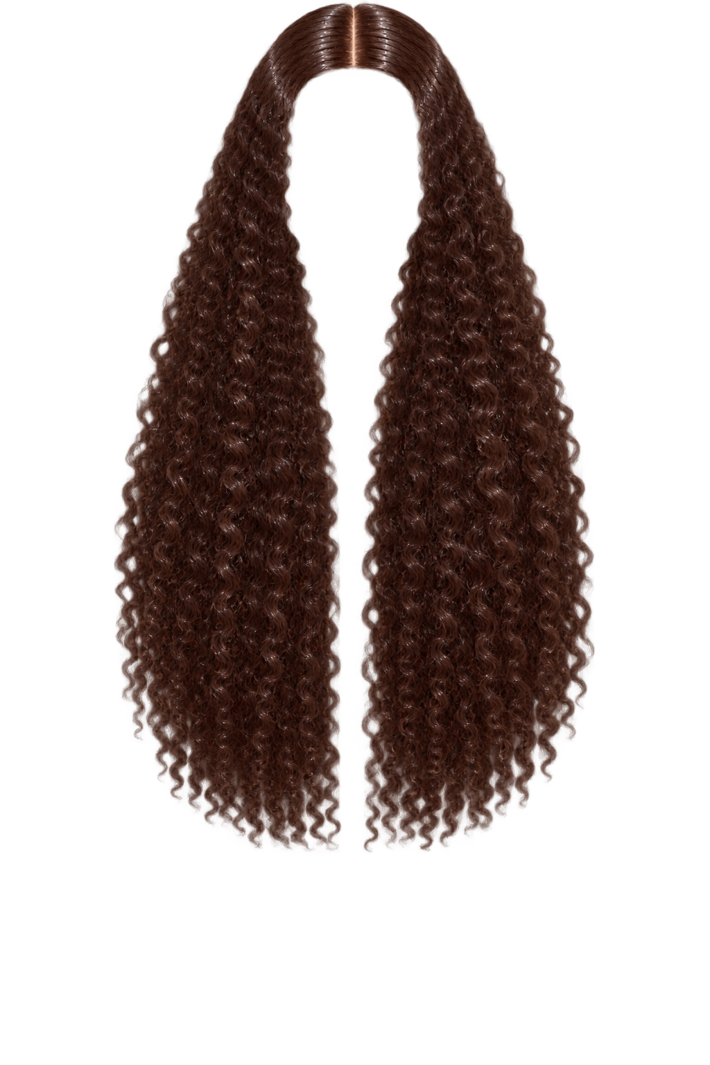 Long kinky hair