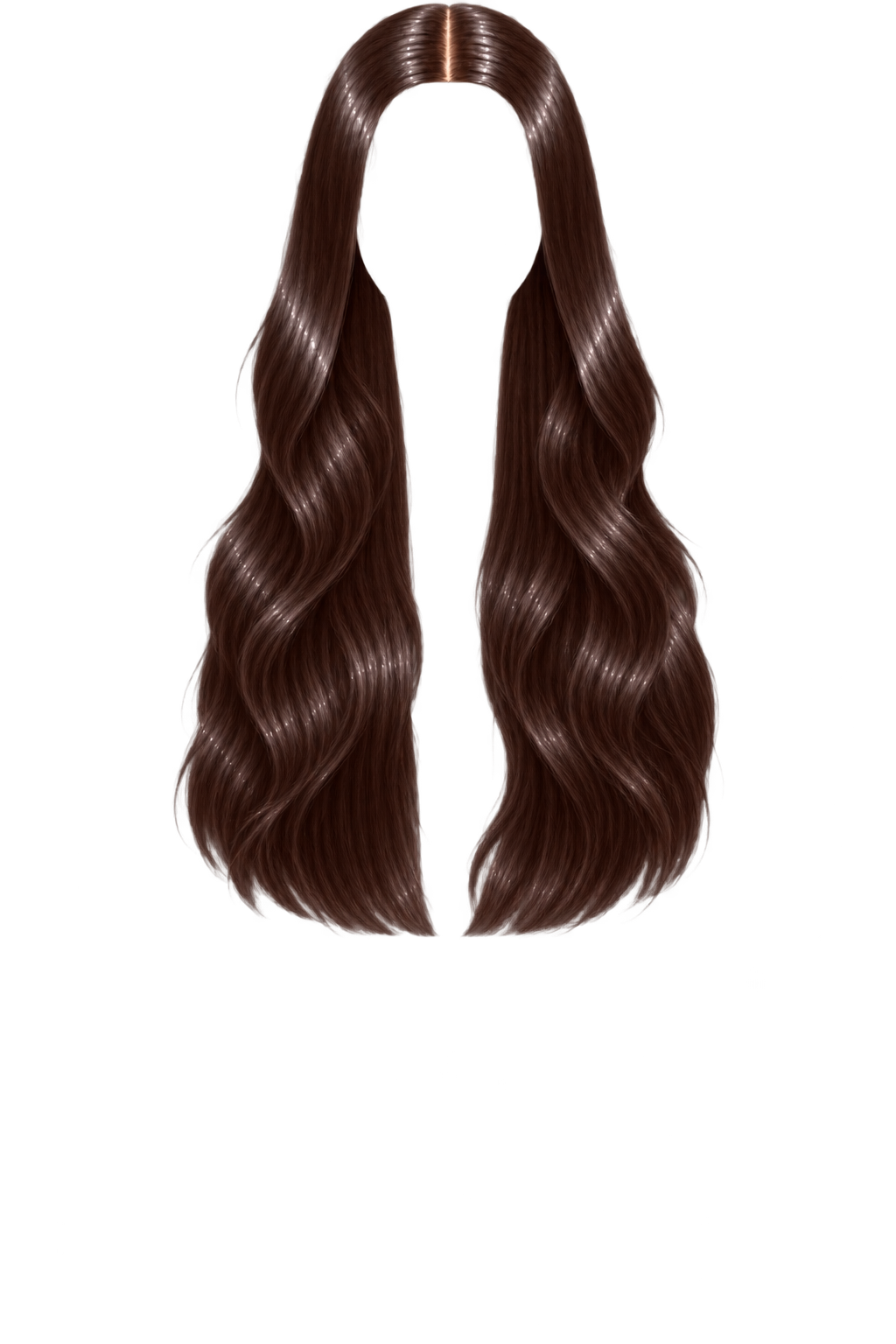 Long wavy hair