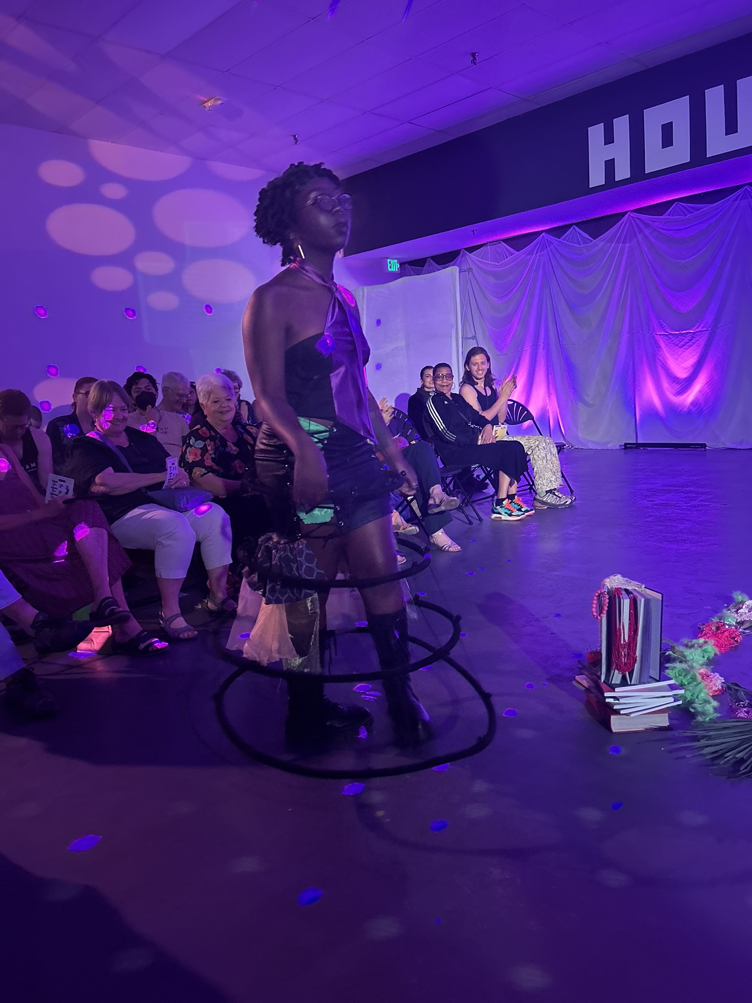 Laila Major modeling the doll-core look from Bee Mangine's Reboot collection.