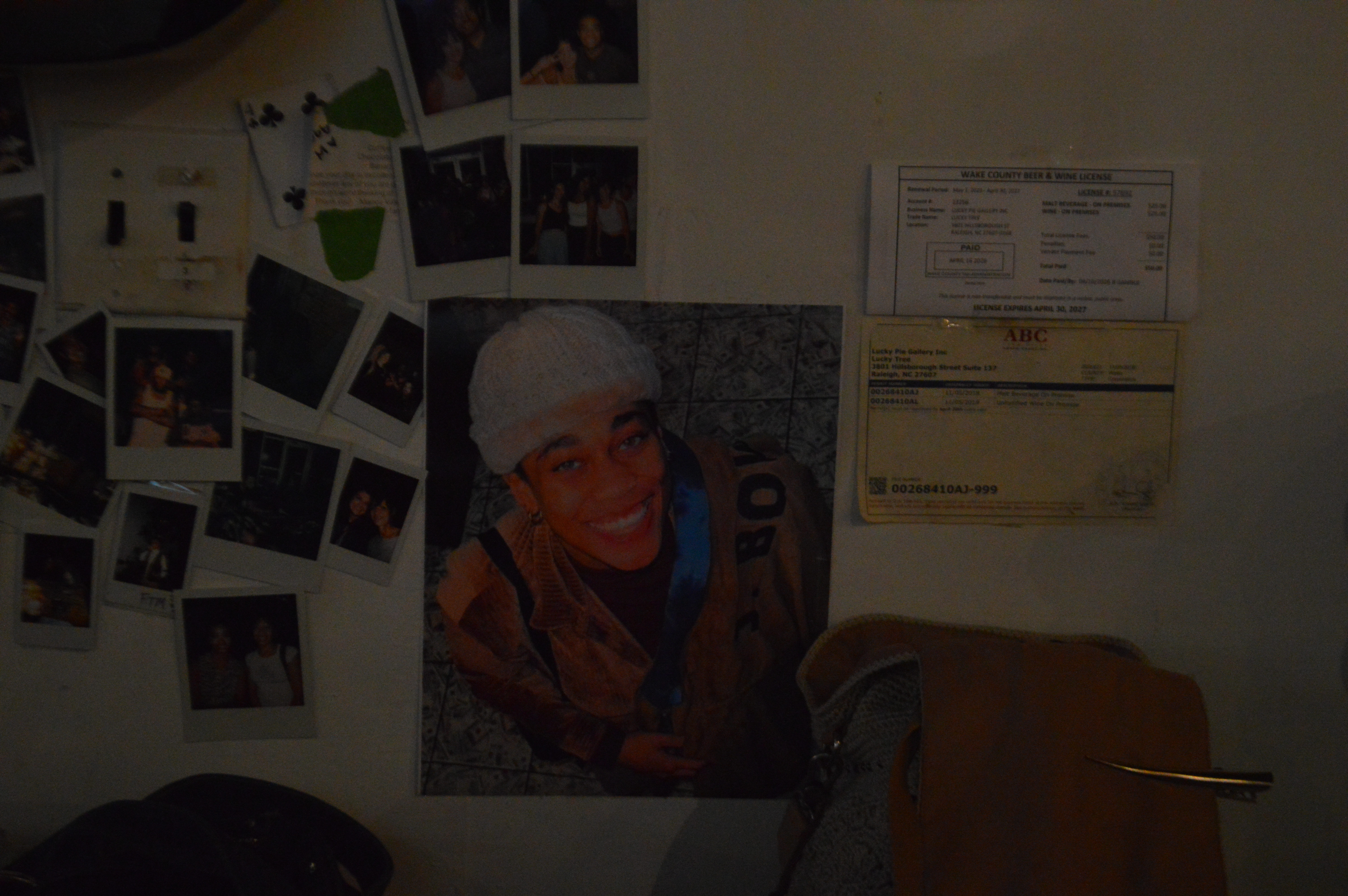 A photograph of J Bow displayed inside Lucky Tree.