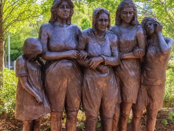 Memorial sculpture featured in Sarah Mulu's reporting